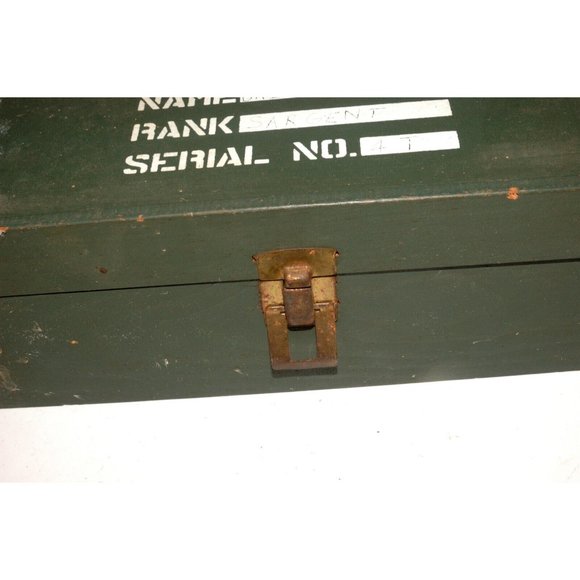 Vintage 1960s GI Joe Wooden Foot Locker Box Military 12" - Picture 2 of 8